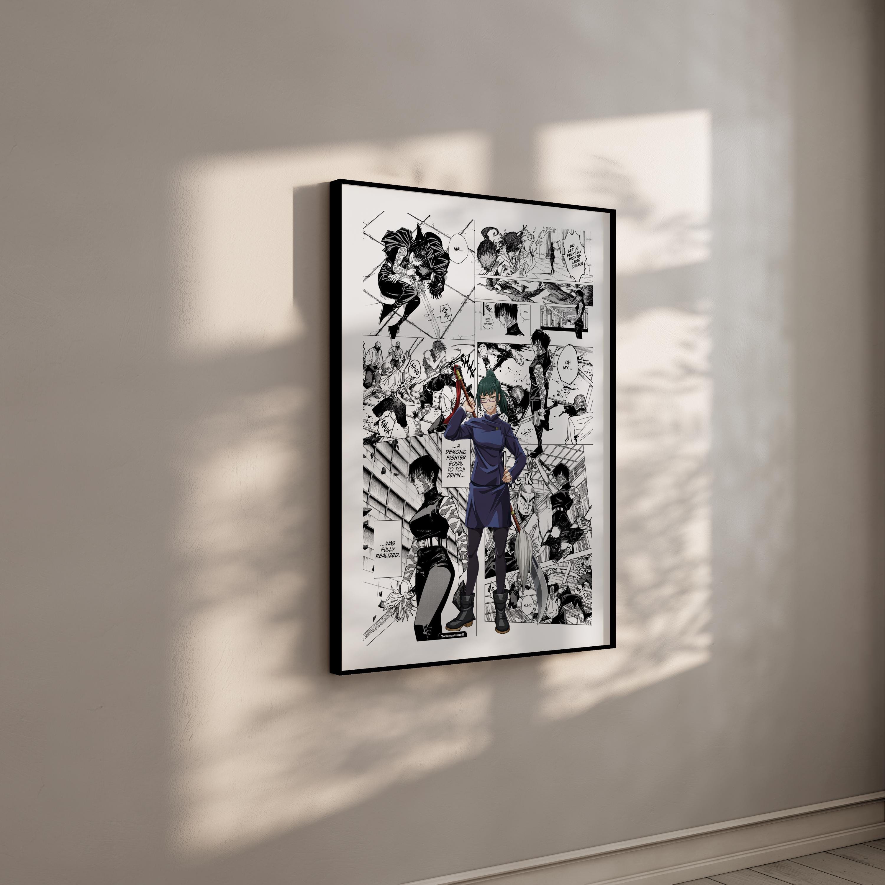 Manga Poster - Maki Zenin - Curated Manga Panels - Digital Print