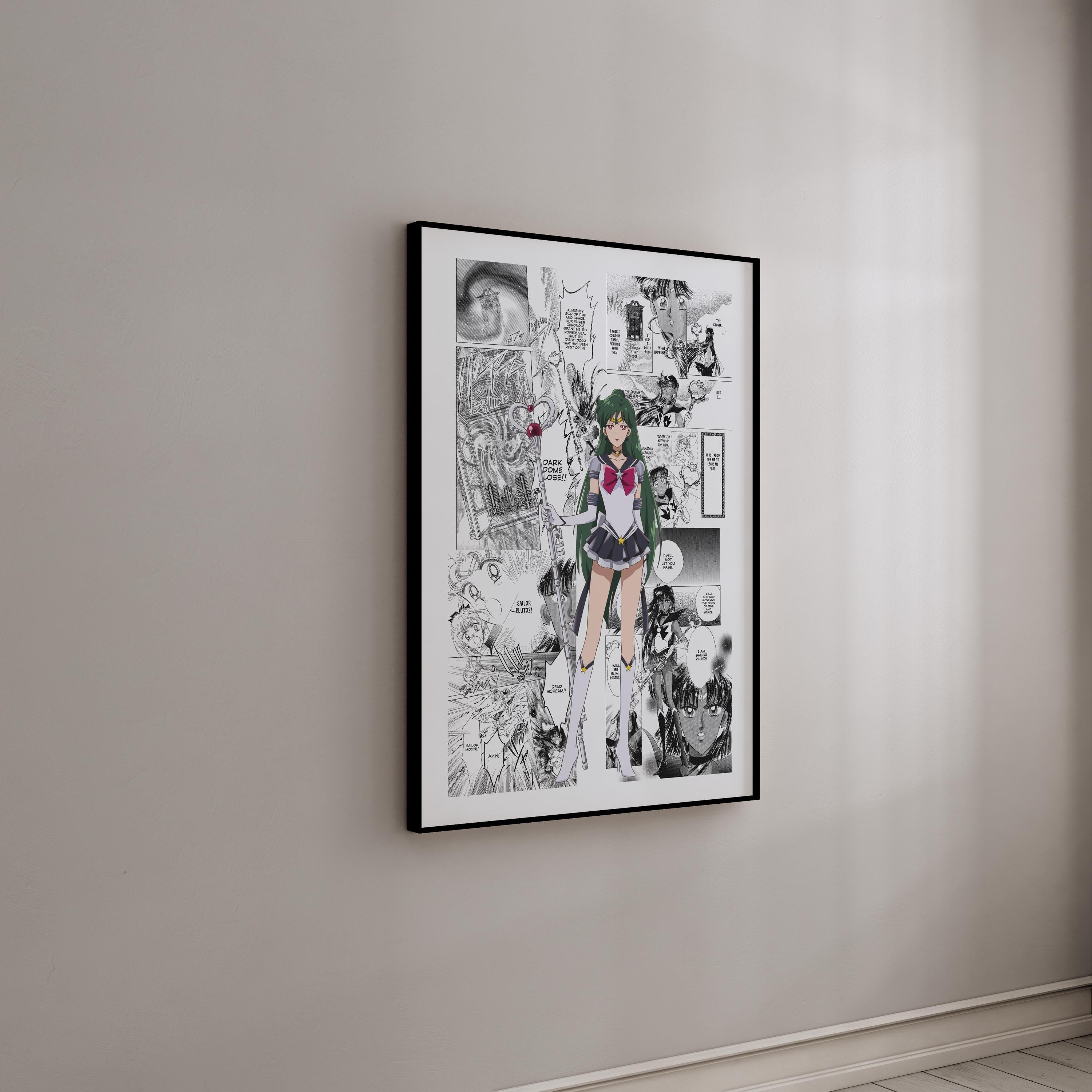 Manga Poster - 'Sailor Pluto' Setsuna Meiou - Curated Manga Panels - Digital Print
