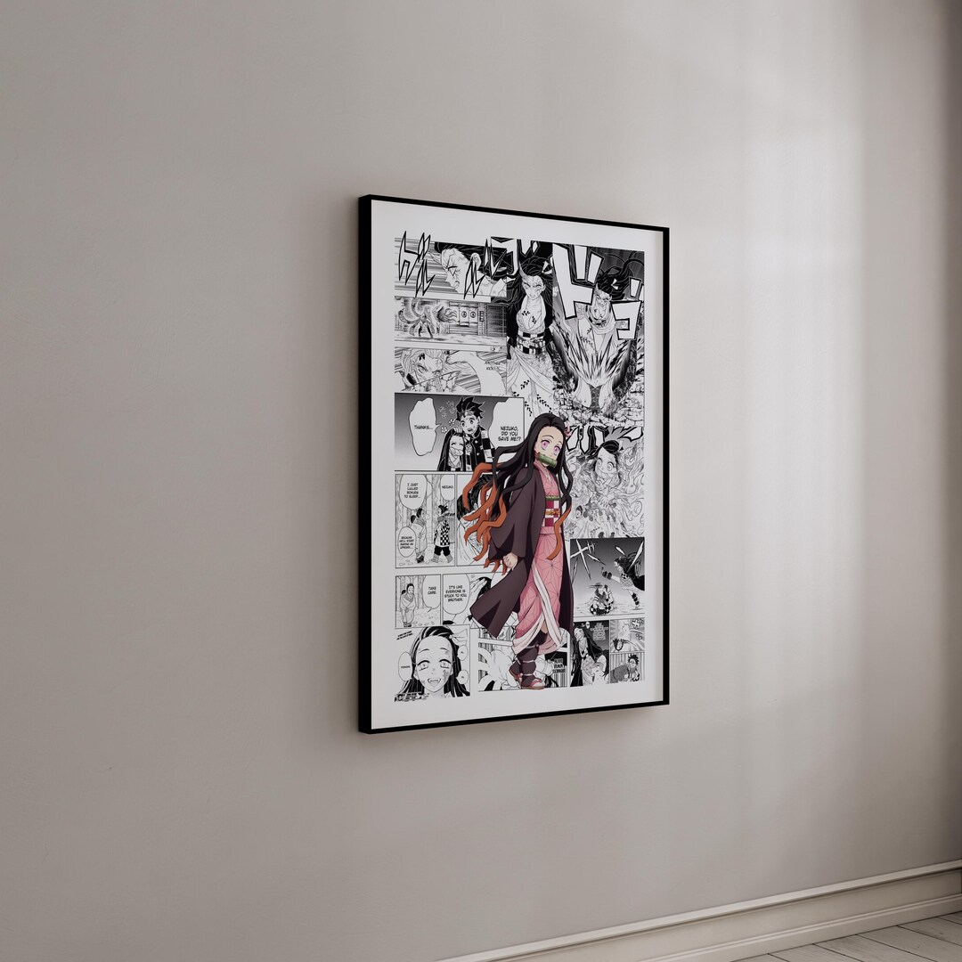 Nezuko Panel Manga Poster - Nezuko Kamado - Curated Manga Panels - Digital Print - Etsy