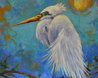 Sharon's Stoop, the snowy Egret print