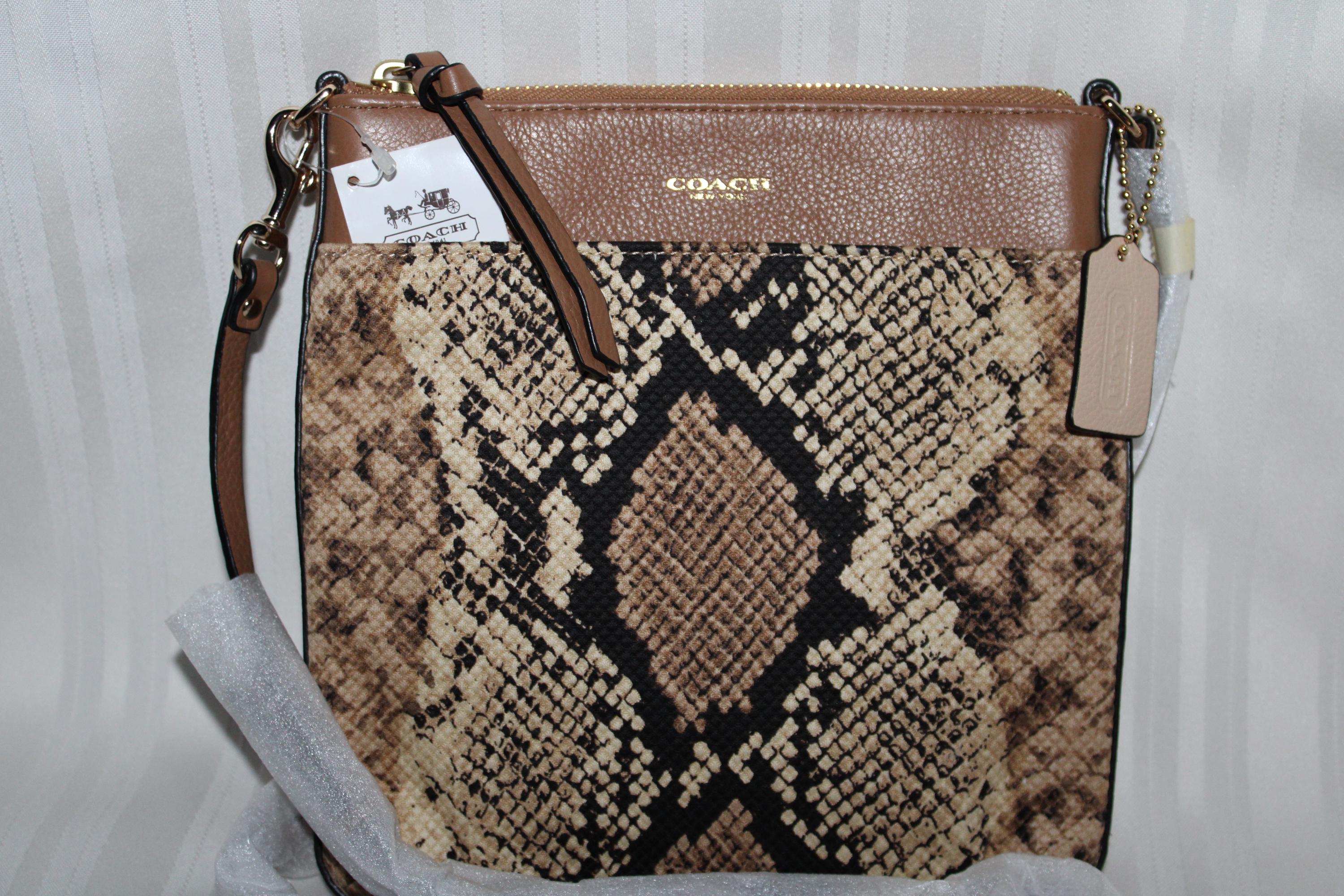 バッグ Coach Python Signature Flap Shoulder Coach Python Zip Shoulder Bags for Women for sale | eBay