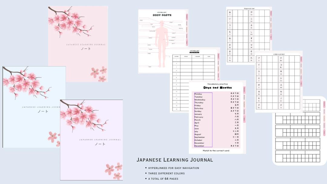 Guided Japanese Language Planner - Etsy