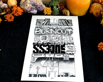 Typographic Tarot Prints – Major & Minor Arcana Inspired Artwork