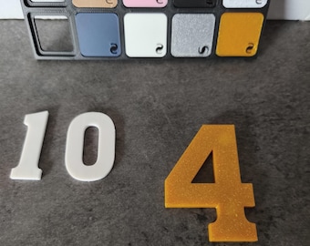 Chiffres et lettres aimantés, magnet | Numéros boîte aux lettres, frigo, tableaux