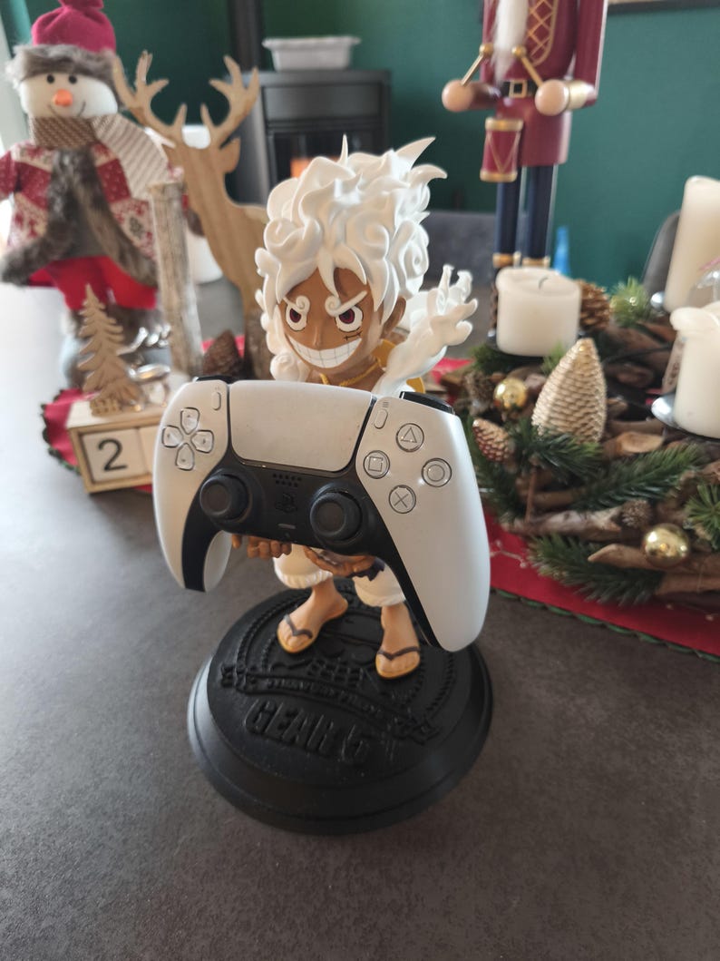 Luffy Gear 5 One Piece Universal Controller Support PS5 Xbox Switch | 3D Anime Figure | Office Decor Gaming Gift image 3