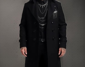 Men&#39;s Gothic Steampunk Long Coat: Modern Fashion Duster
