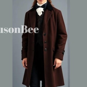 Latest Regency Era Menswear Complete with Brown Coat, Men 19th Century Regency Coat
