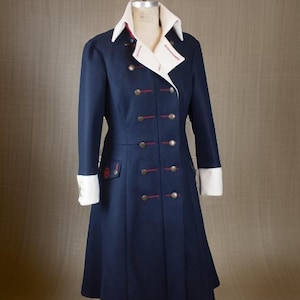 Men&#39;s Regency and Military Caped Greatcoat, french infantry wool uniform Coat, Hussar Jacket
