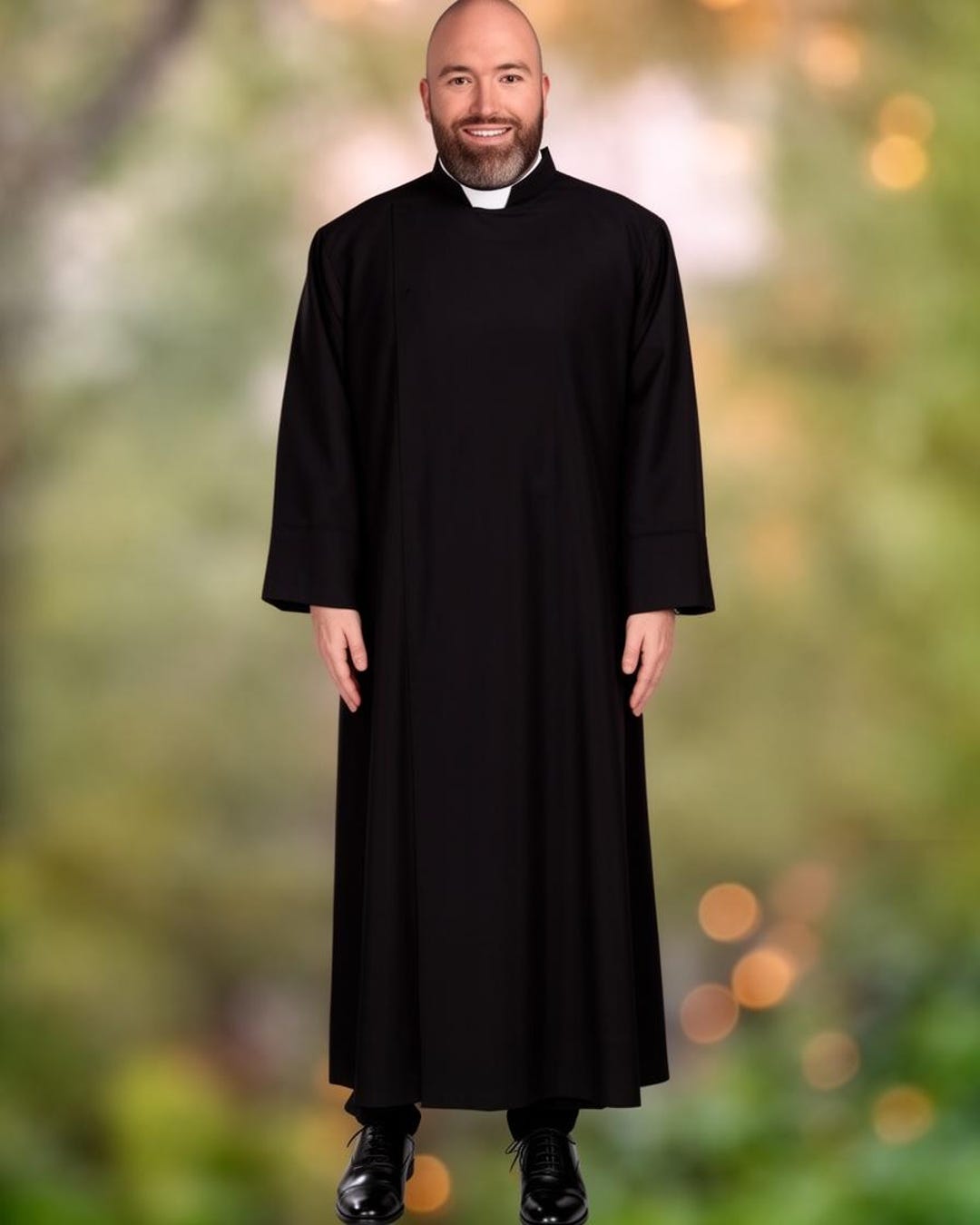 Men's Anglican Clergy Cassock Robe: Black Cotton Church Coat - Etsy