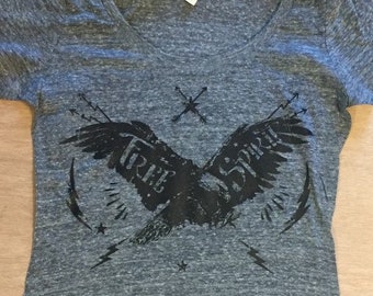 FREE SPIRIT Eagle T-shirt Ladies American Made