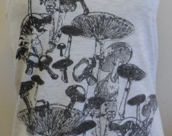 Mushrooms Collage Art Print Tank Top