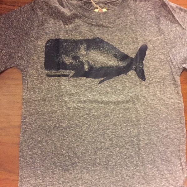 Illustrative WHALE T-shirt Made in USA Youth / Kids