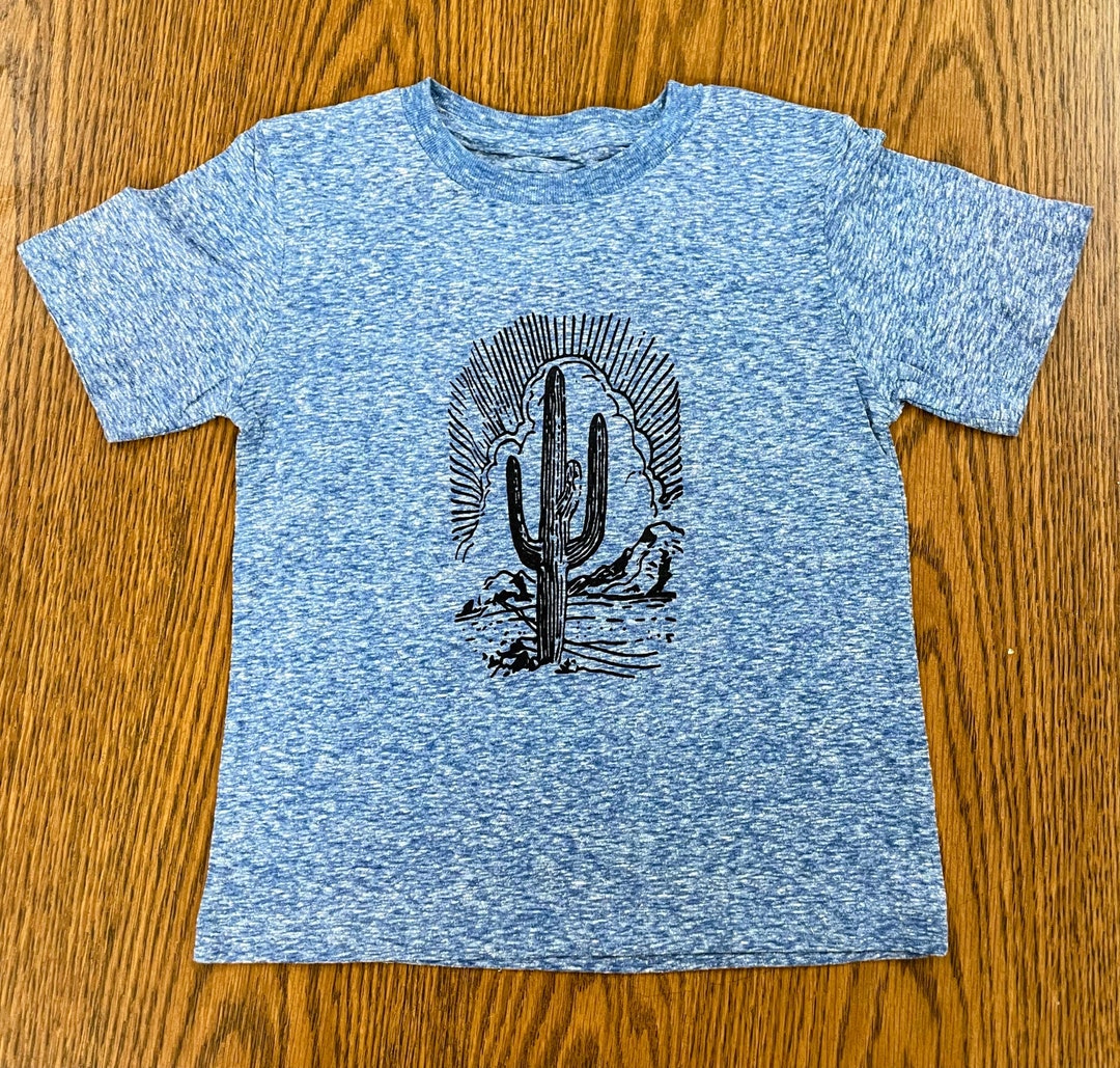 Saguaro Desert Cactus Baby Toddler T-shirt Original Art Screenprint ...