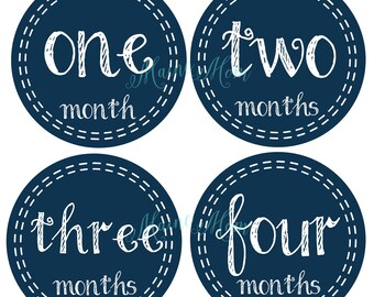 Baby Month Stickers Etsy