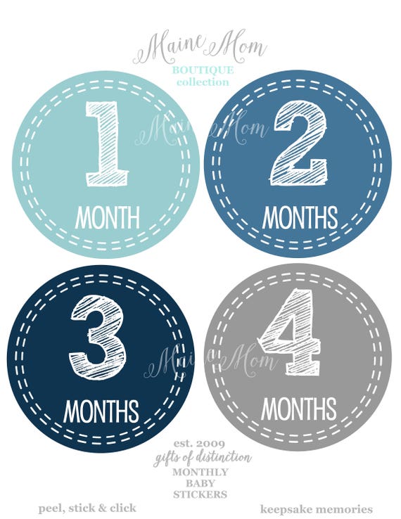 Free Gifts Baby Boy Month Stickers Baby Monthly Stickers Etsy