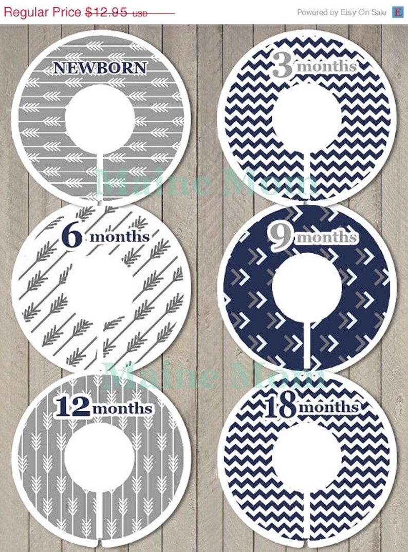 Huge Sale 6 Baby Closet Dividers Woodland Baby Shower Arrow Etsy