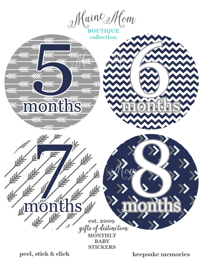 FREE GIFTS Baby Boy Month Stickers Baby Monthly Stickers - Etsy