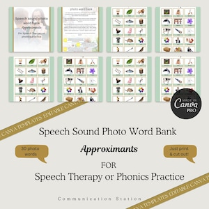 Speech Sound Approximant Photo Words for Speech and Language Therapy| Speech Articulation Cards| Printable Flash Cards Children