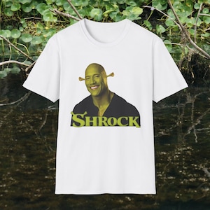 The Shrock Funny Meme T-Shirt, Ironic The Rock Parody Shirt, Satire Sarcastic Humor Tshirt Gift for Men, Can&#39;t Today I&#39;m Swamped Gag T Shirt