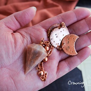 Peach Moonstone Moon Pendulum Blue Moon Collection image 10