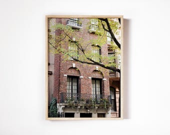 West Village Brownstone Print: Manhattan Architecture Photography