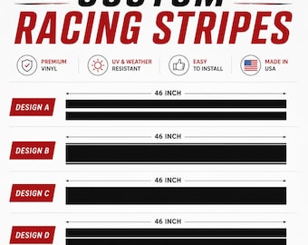 Gap Stripes Racing Vinyl Decal, Car Stripes