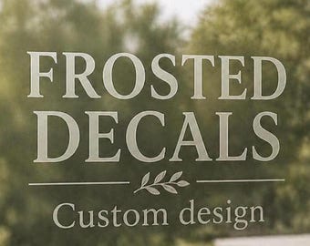 Frosted Window Decals | Frosted Storefront Logo Sticker and business doors Windows, Glass, Tumblers & Wine Glasses | Etched Vinyl Decal