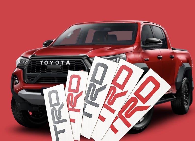 TRD Vinyl Letter | Decal Sticker Toyota Tacoma, Camry, Rav4, FJ ...