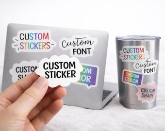 Custom Text Vinyl Sticker | Personalized Die Cut Decal