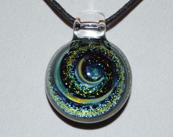 Glass Jewelry Heady Glass Pendant Everyday Pendant Blown Glass Pendant Geometric Necklace Pendant