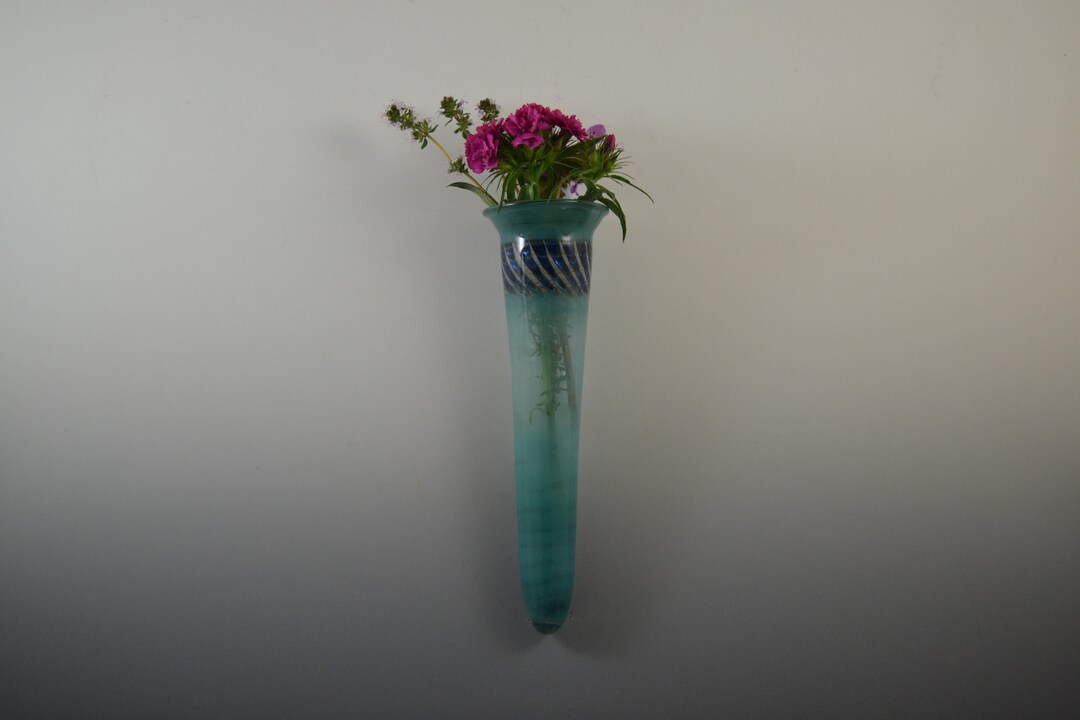 Blown Glass Wall Vase Etsy