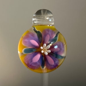 Blown Glass Flower Pendant