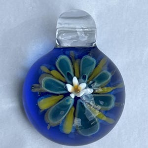 Blown Glass Flower Pendant