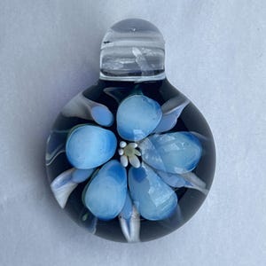 Blown Glass Flower Pendant