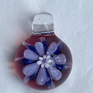 Trippy Heady Pendant - Glass Jewelry - Glass Flower Pendant - Boro Lampwork Necklace