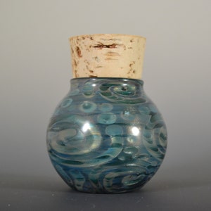 Hand Blown Glass Jar - Trippy Bud Jar - Heady Handblown Glass Jar - Herb Jar - Treasure Jar - Kitchen Jar
