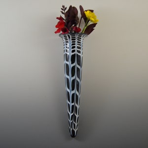 Hanging Vase  - Blown Glass Wall Vase - Hanging Vase - Wall Pocket- Lampwork Wall Planter - Wall Vase for Flowers