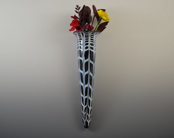 Hanging Vase  - Blown Glass Wall Vase - Hanging Vase - Wall Pocket- Lampwork Wall Planter - Wall Vase for Flowers