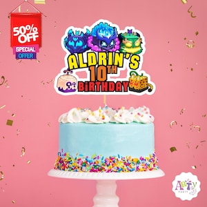 Blox Fruit Birthday Cake Topper, Free Gift tag template, Blox Fruit Template, Blox Fruit Party Favor, Pirate Ninja Cake Topper