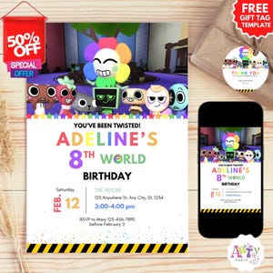 Dandy&#39;s World Birthday Invitation: Editable Party Template (Digital Download)