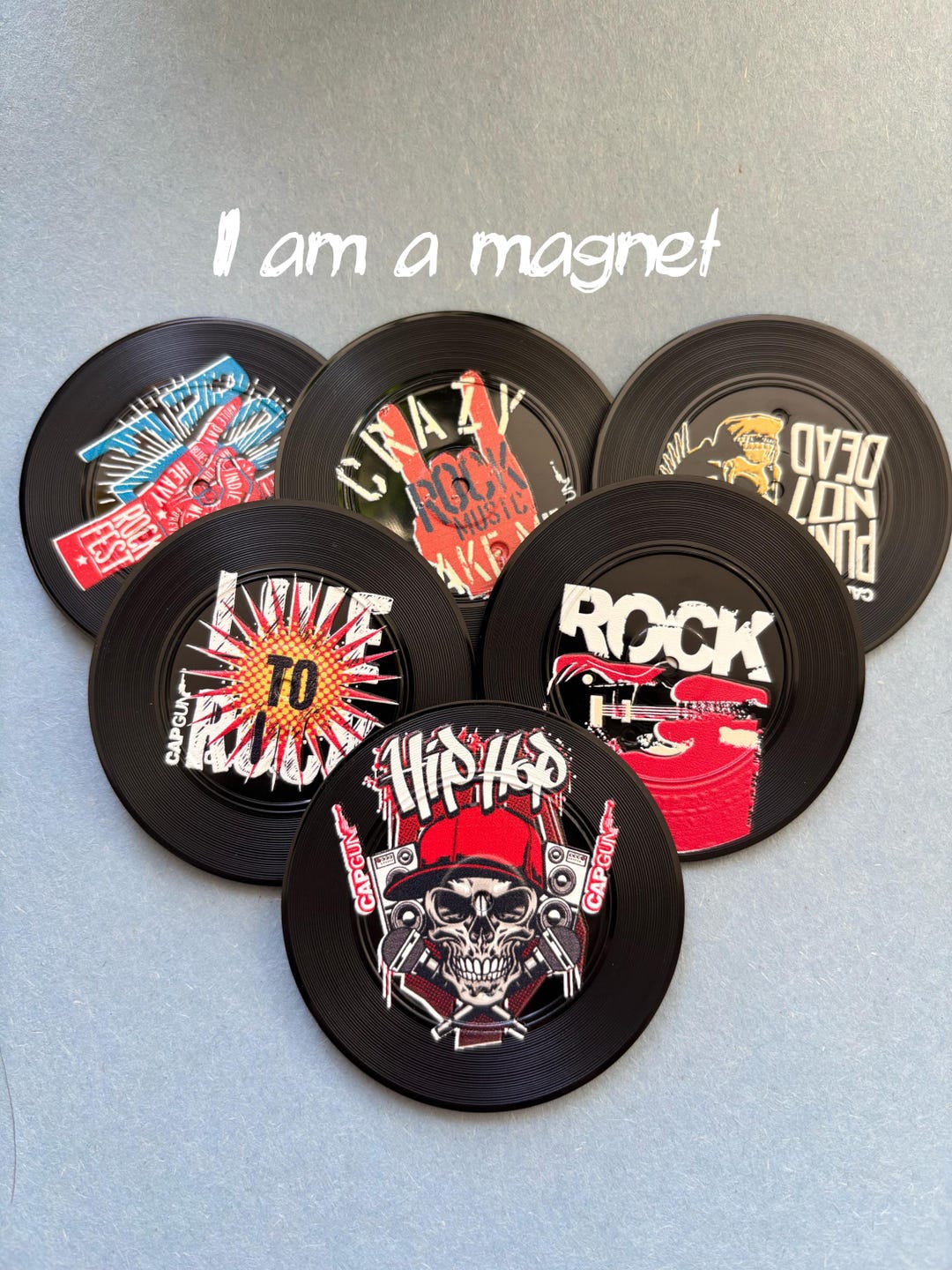 ロック＆ヒップホップビニールレコードマグネット、レトロ音楽愛好家