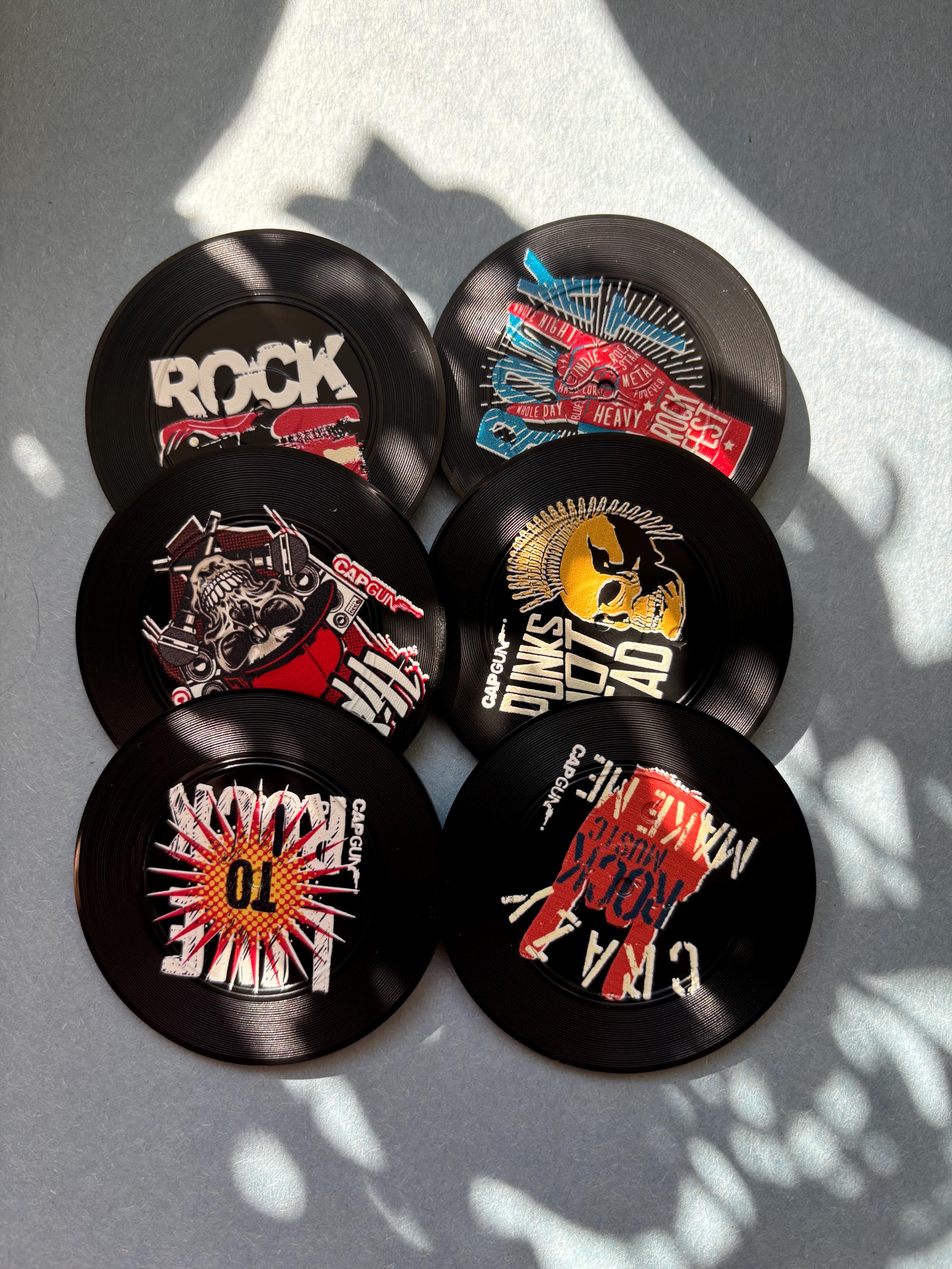 ロック＆ヒップホップビニールレコードマグネット、レトロ音楽愛好家