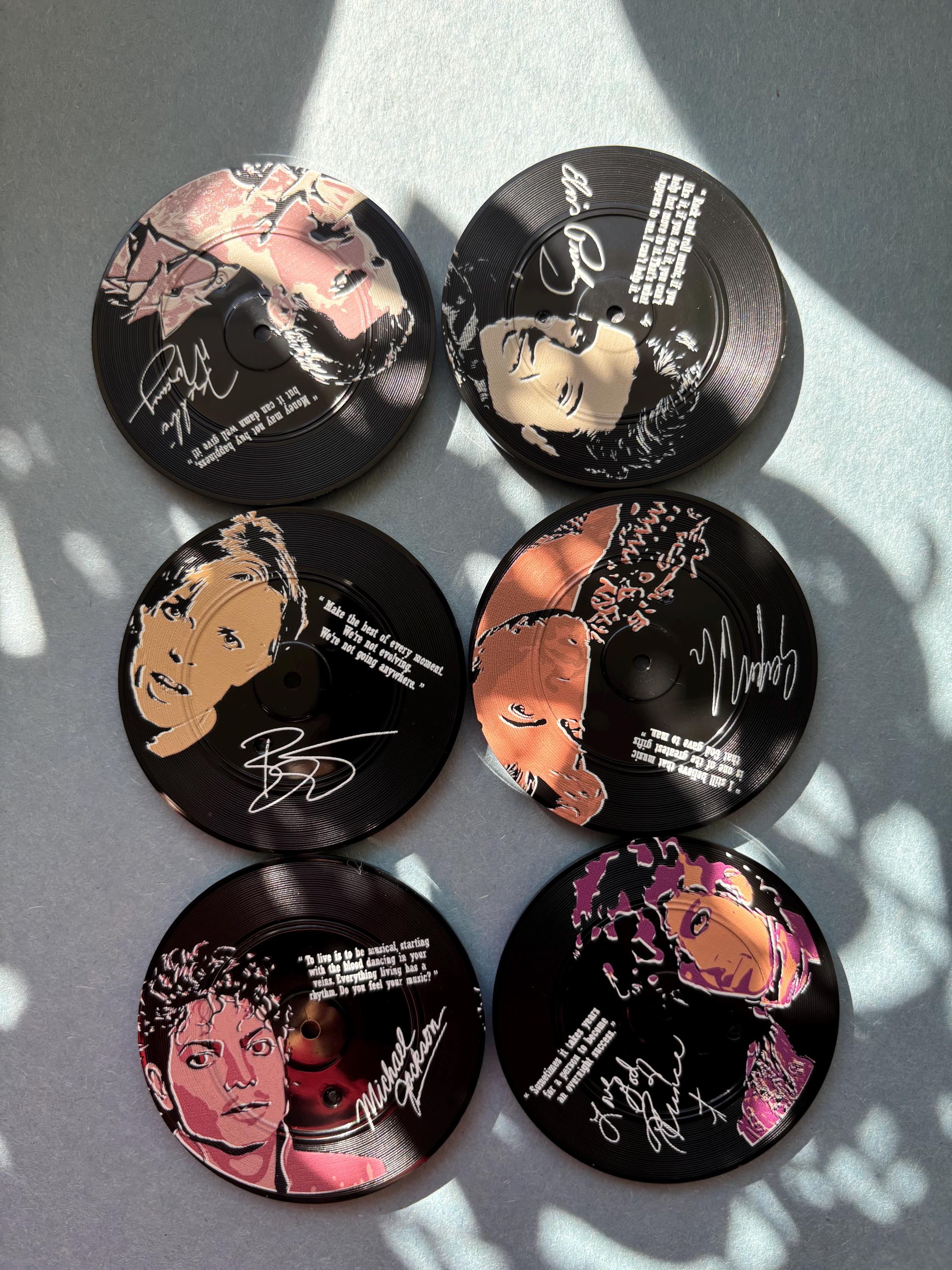 ロック＆ヒップホップビニールレコードマグネット、レトロ音楽愛好家