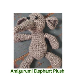 Pluszowy słoń Amigurumi zrobiony na szydełku