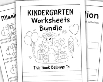Kindergarten Worksheets Bundle 200+ Pages | Printable worksheets | Preschool Learning Activities | Printable PDF | Instant Download