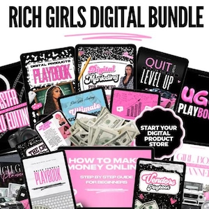 Rich Girl Mega Bundle 60 ebooks , PLR books ,Resale ebooks, plr bundle, digital ebook vault, ebooks, digital products , done for you books