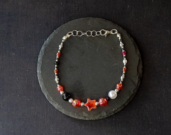 Final Fantasy XIV Red Mage-Inspired Bracelet | Warrior of Light Gift | MMO RPG Fantasy Gift