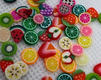 Fruit Polymer Clay Slices: Nail Art, Slime, Tumbler Crafts (NON-Edible)
