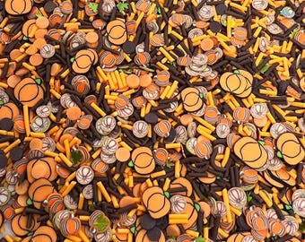 Pumpkin Patch Mix Polymer Clay Slices: Fall Nail Art, Resin Craft (NON-EDIBLE)