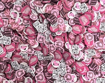 Pink Western Polymer Clay Slices Mix – Howdy, Y'all, Cowboy Boots & Cactus Fimo Sprinkles for Slime, Resin Art, Nail Art, and Tumblers